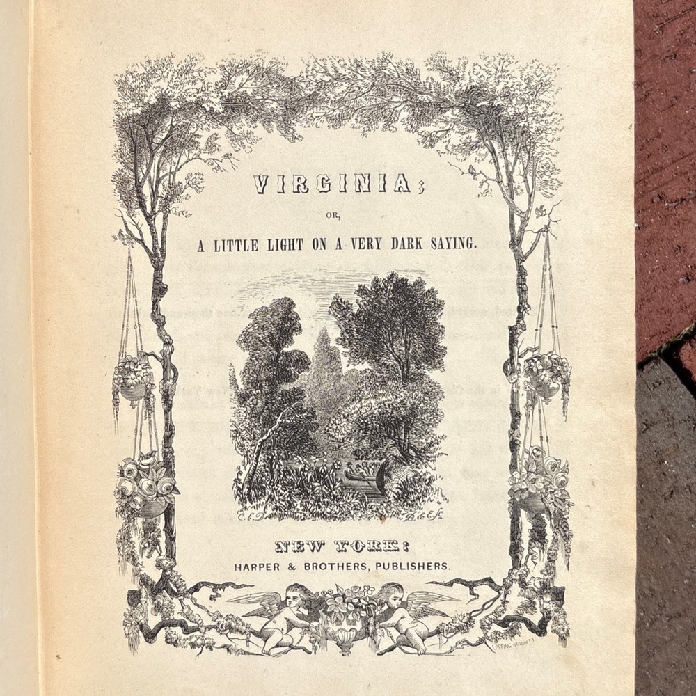 1855 Harpers Story Books Engravings Gilt Antique Virginia Connecticut Valley